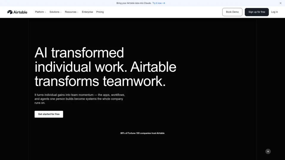 Airtable homepage, 30 Jun 2026