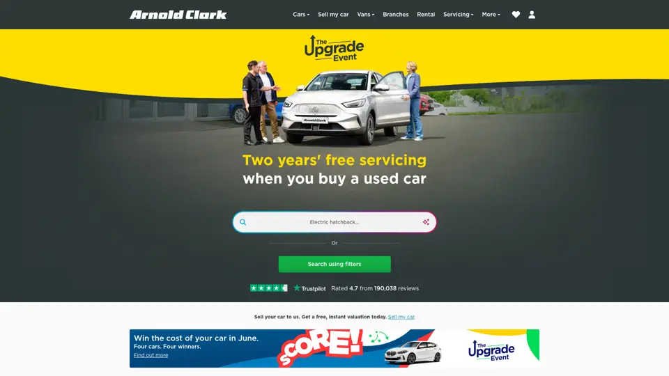 Arnold Clark homepage, 29 Jun 2026