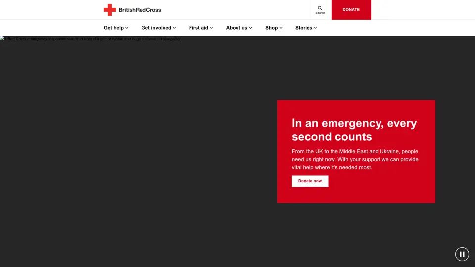 British Red Cross homepage, 24 Jun 2026