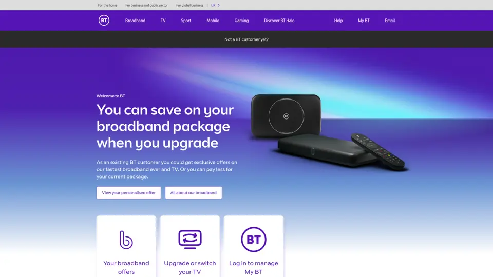BT homepage, 30 Jun 2024