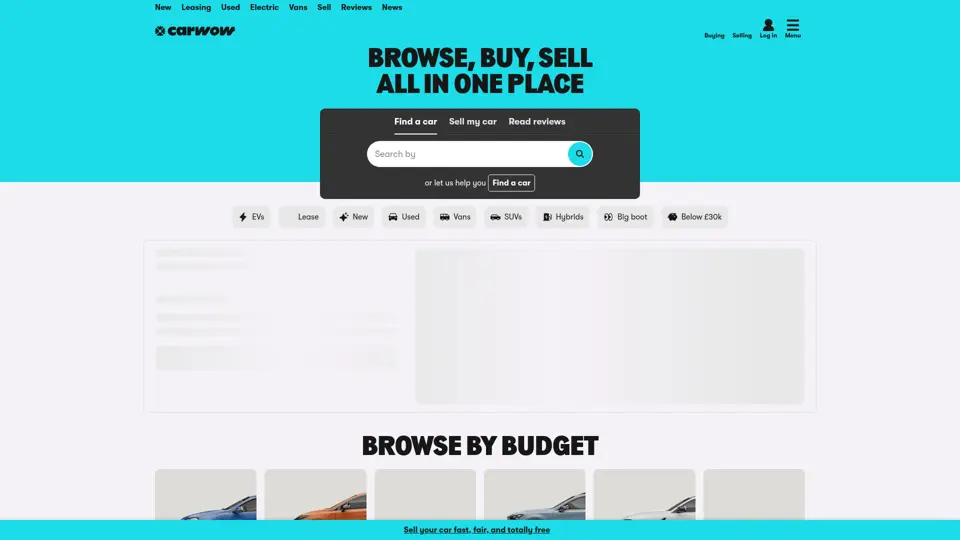 carwow homepage, 4 Jul 2026