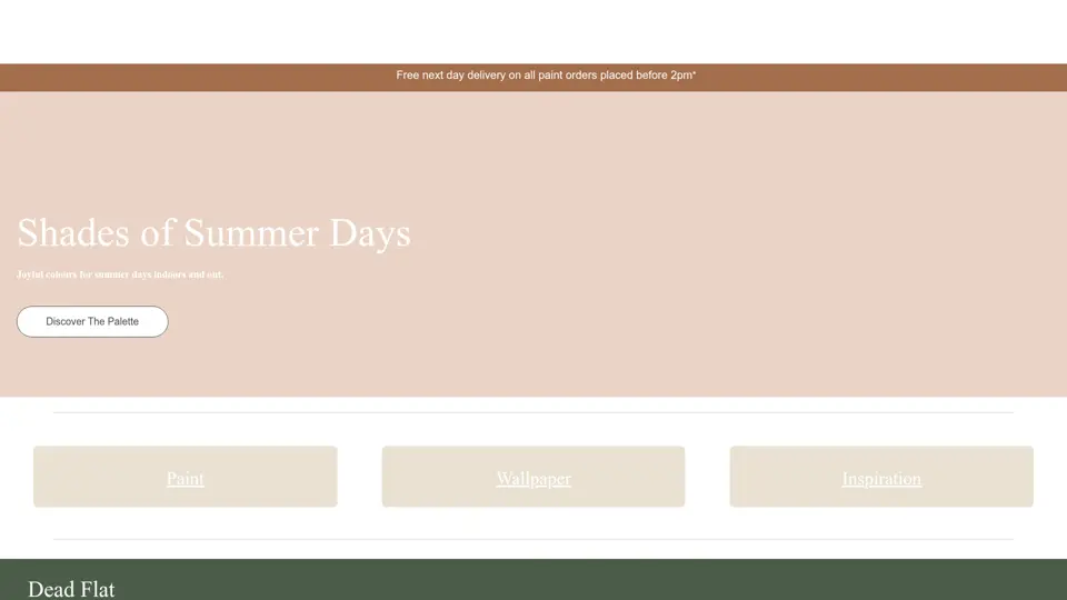 Farrow & Ball homepage, 25 Jun 2026