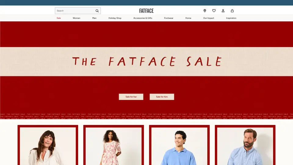 FatFace homepage, 29 Jun 2026