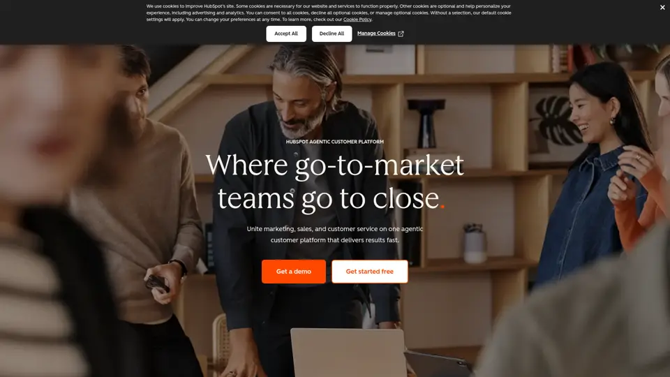 HubSpot homepage, 1 Jul 2026