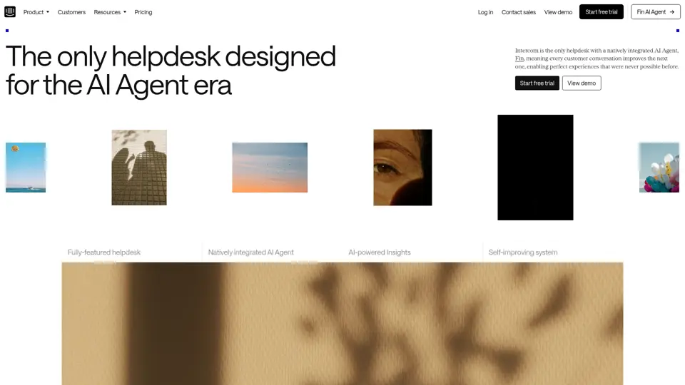 Intercom homepage, 1 Jul 2026