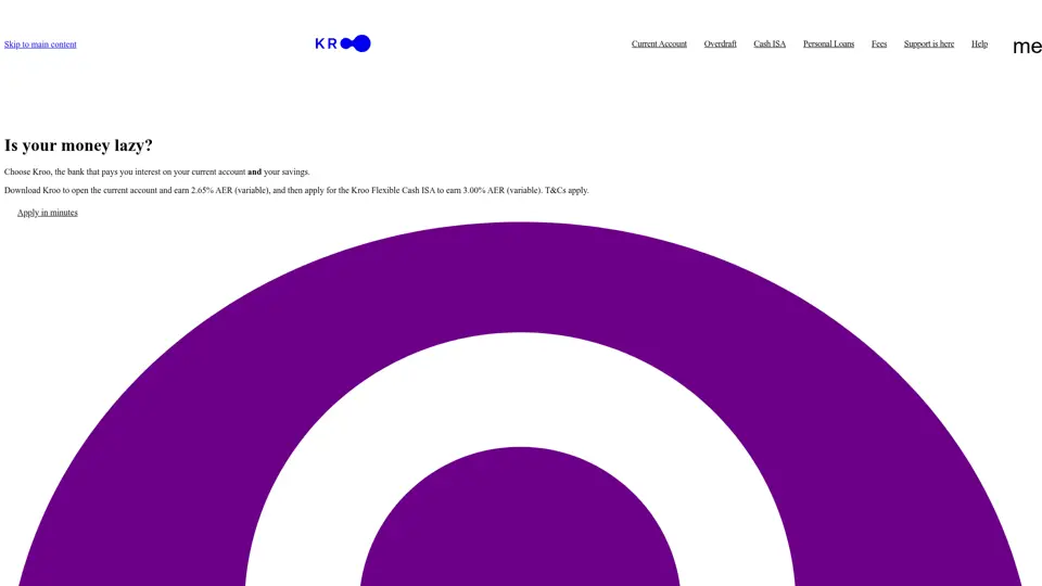Kroo homepage, 9 Jun 2026