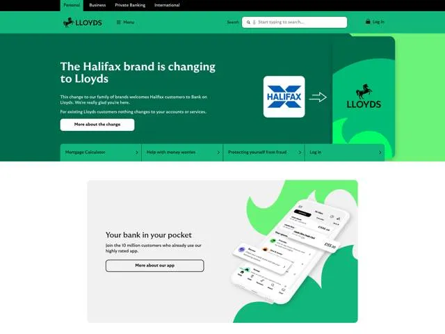 Lloyds Bank homepage, 1 Jul 2026