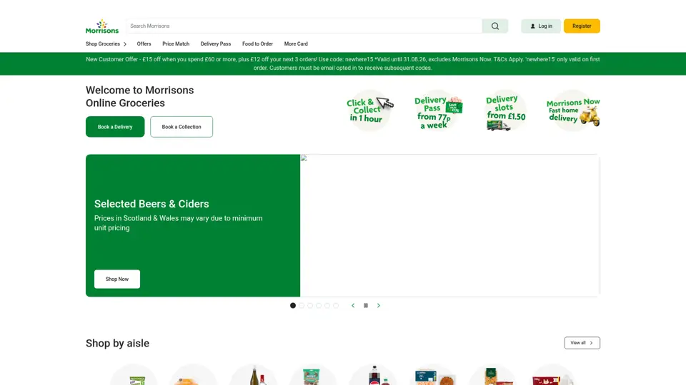Morrisons homepage, 3 Jul 2026