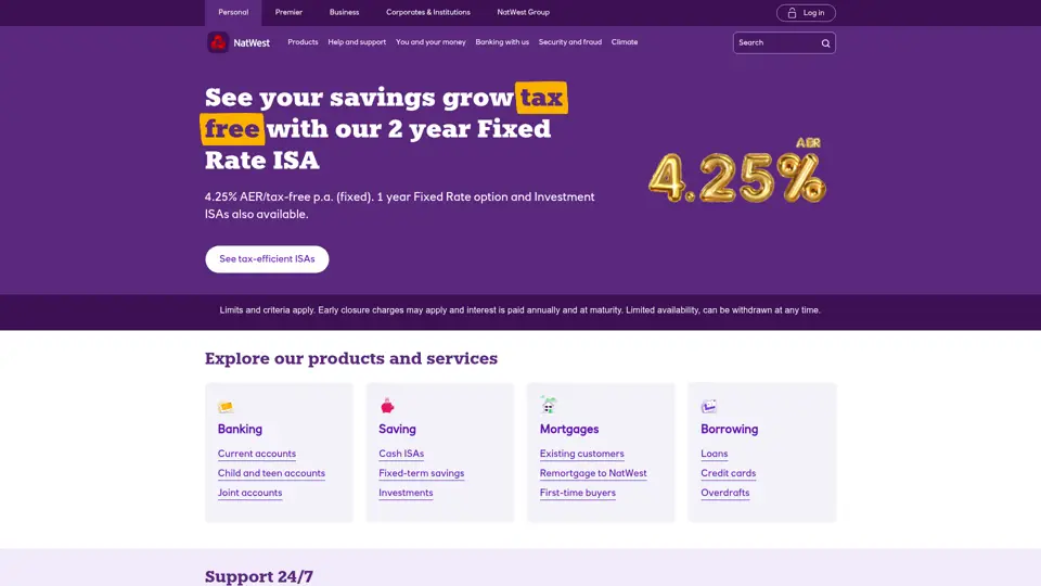 NatWest homepage, 30 Jun 2026