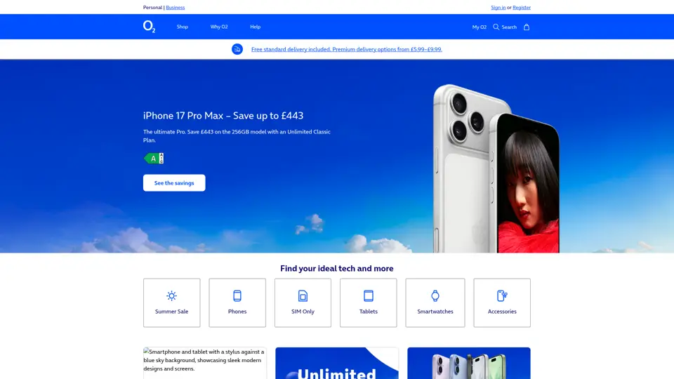 O2 homepage, 30 Jun 2026