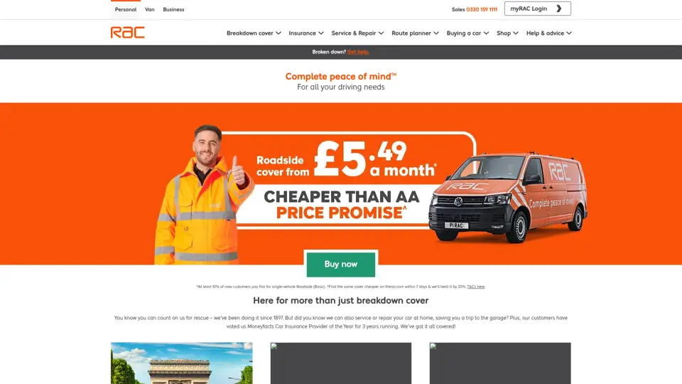 RAC homepage, 2 Jul 2025
