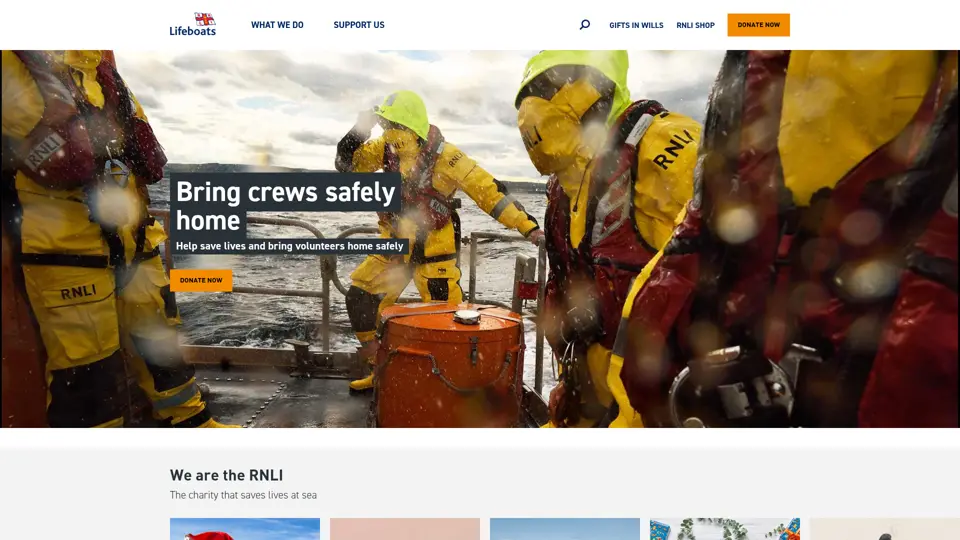 RNLI homepage, 2 Jul 2025
