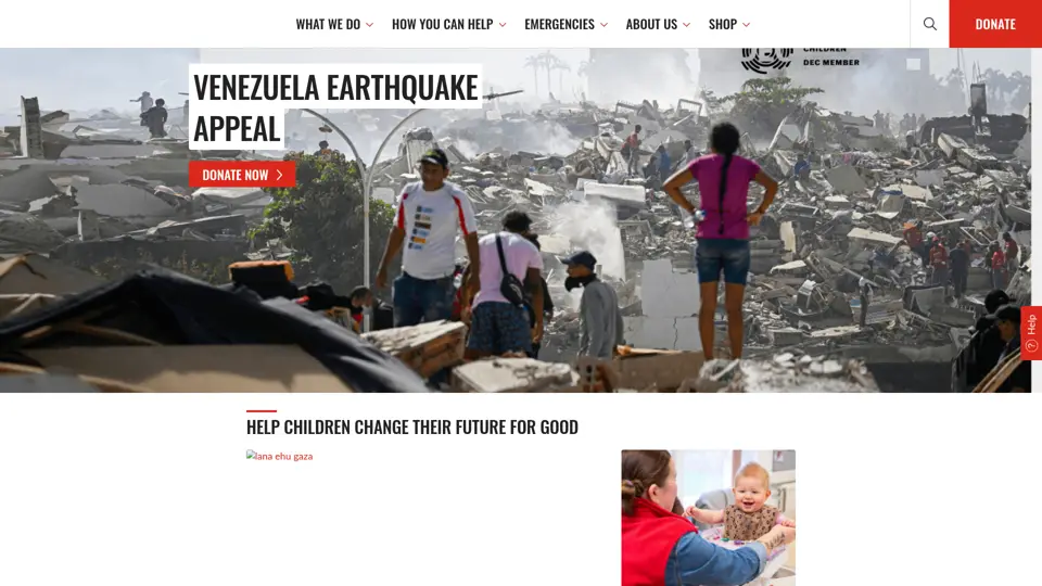 Save the Children homepage, 1 Jul 2026