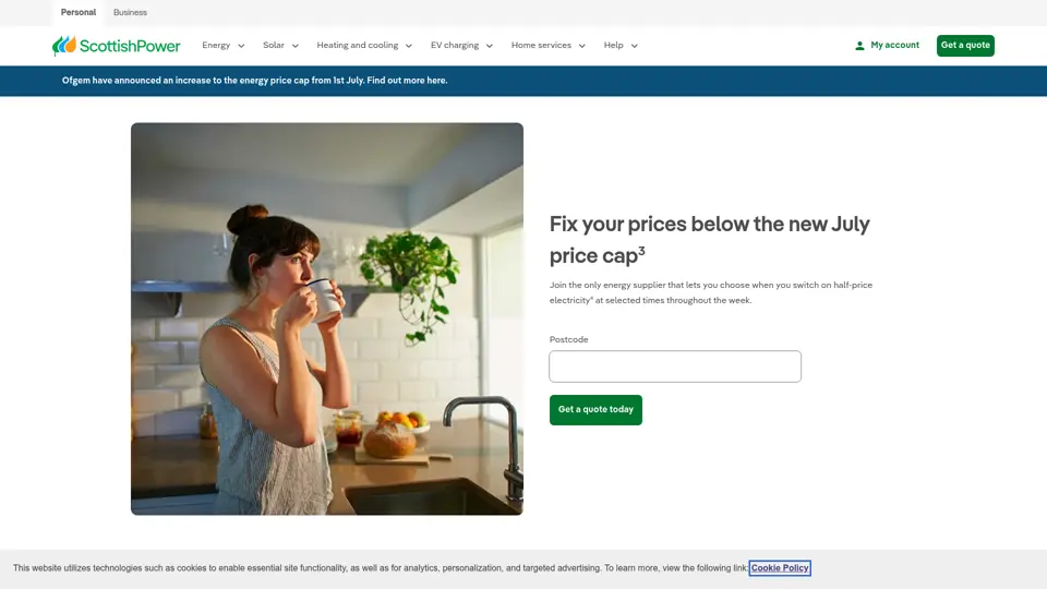 ScottishPower homepage, 29 Jun 2026