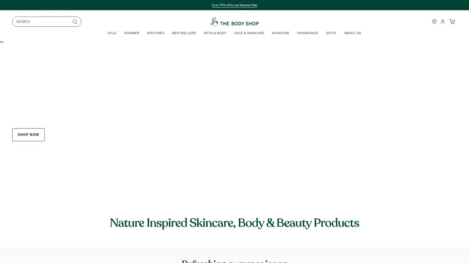 The Body Shop homepage, 4 Jul 2026