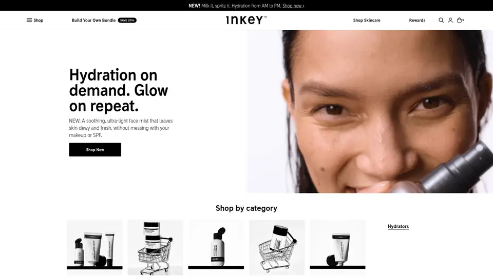 The INKEY List homepage, 3 Jul 2025