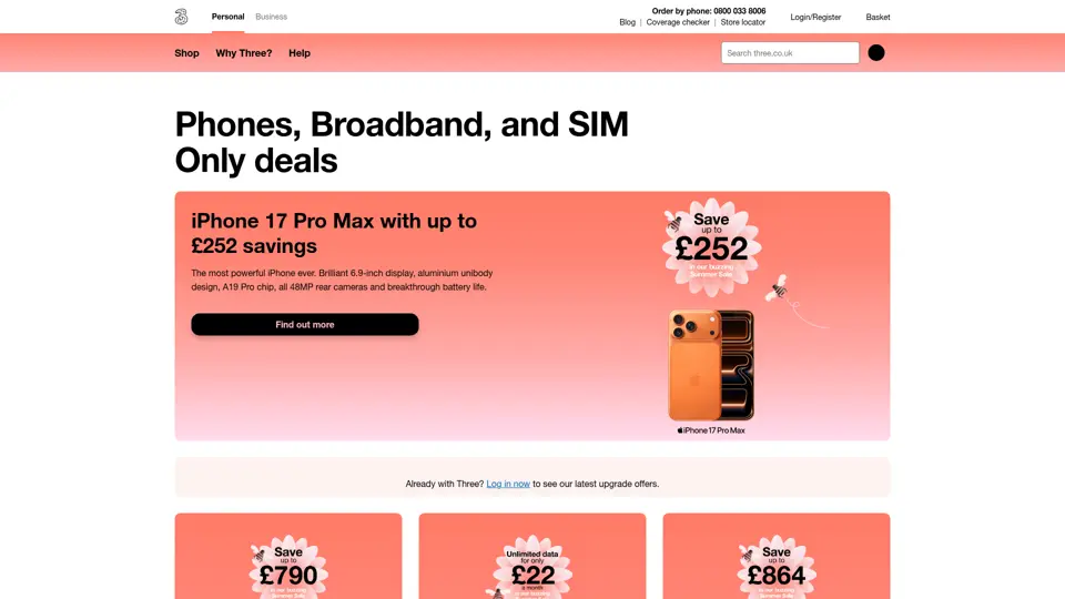 Three homepage, 30 Jun 2026