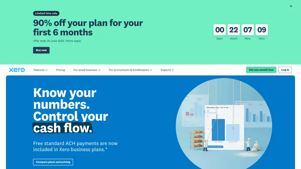 Xero homepage, 30 Jun 2026