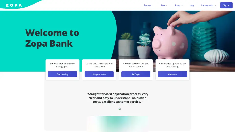 Zopa homepage, 2 Jul 2024